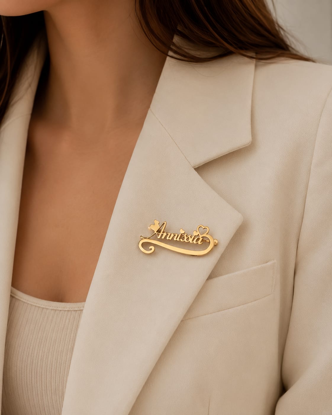 Personalized Name Brooch Pin