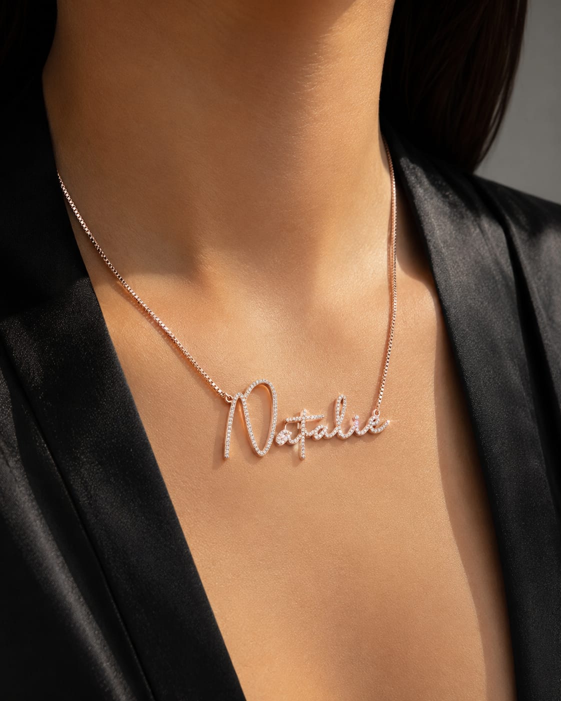 Personalized Zircon Name Necklace