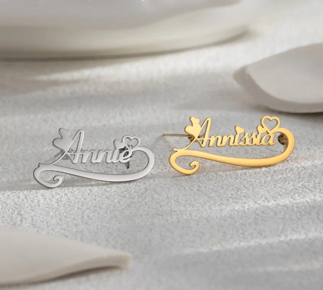 Personalized Name Brooch Pin