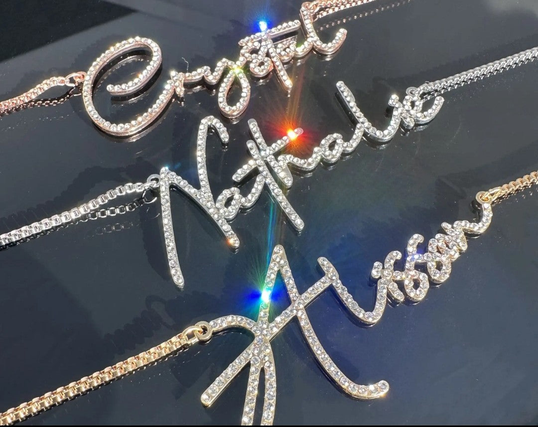 Personalized Zircon Name Necklace