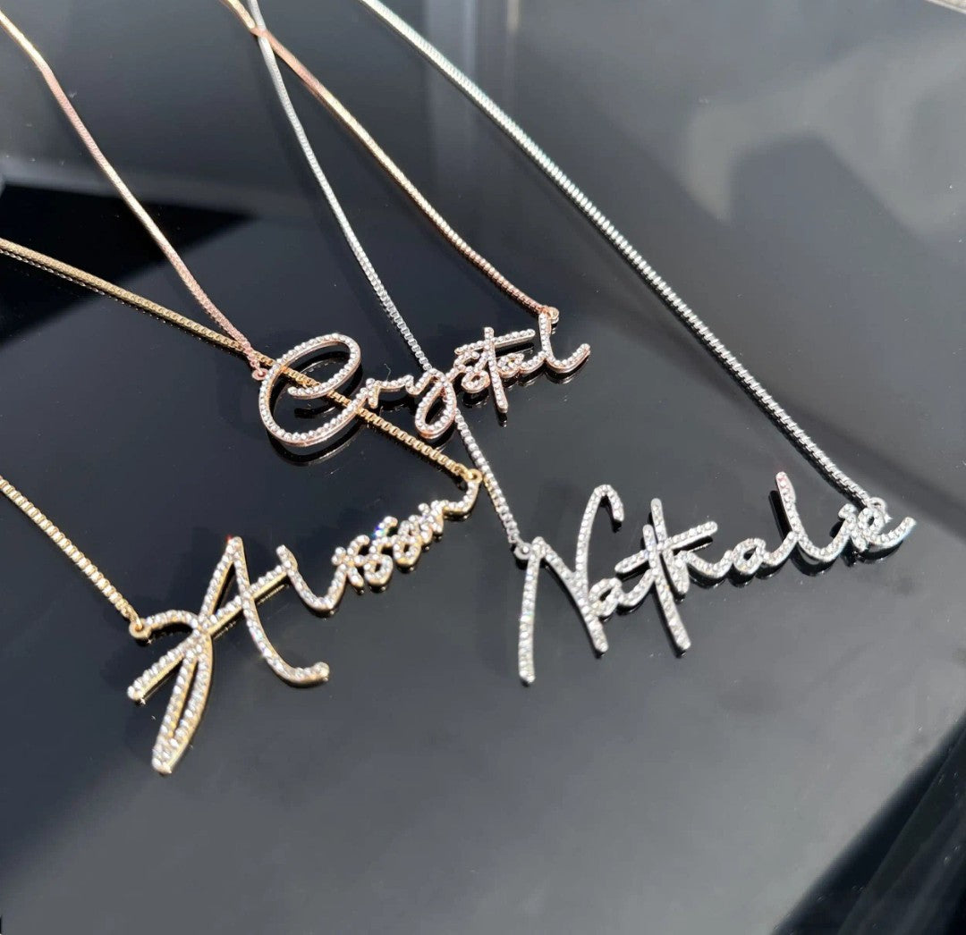 Personalized Zircon Name Necklace